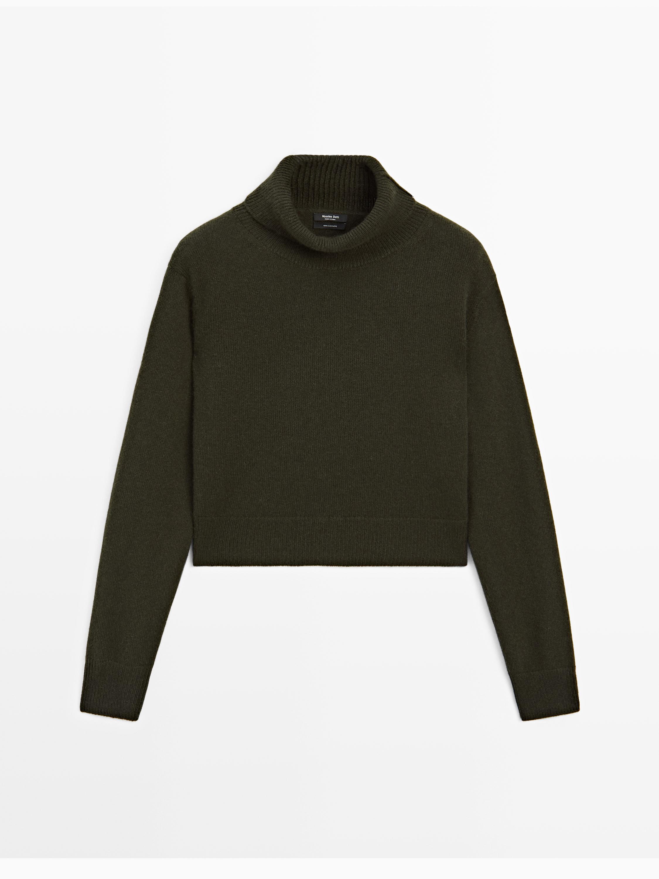 100% cashmere short knit sweater